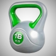 Činka kettlebell 16 kg plastový plášť 