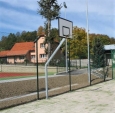 Basketbalová konstrukce streetball - deska 110 x 70 cm - koš - síťka