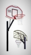 Basketbalová konstrukce streetball - deska 110 cm - koš - zesílená síťka 