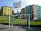 Branka házená 2 x 3 m  s basketbalovou konstrukcí