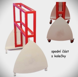 Stojan na vrhačské koule pojízdný (16 ks)