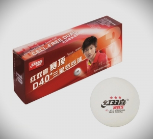 Míčky na stolní tenis DHS*** - bílé 10 ks