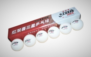 Míčky na stolní tenis DHS*** - bílé 6 ks