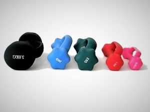 Činka 2 kg  s držadlem - neopren 1 ks 