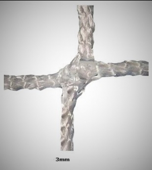 Síť fotbal sport bílá - vlákno 3 mm PP hloubka 2 m